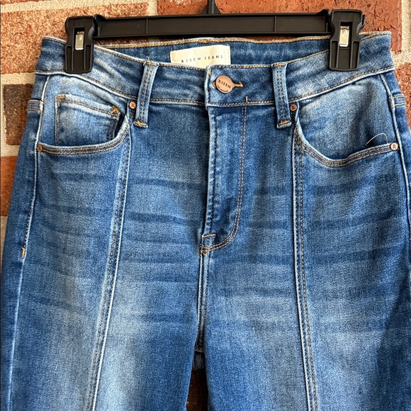 Risen flare jeans size 7/28 blue denim women's - Picture 2 of 4
